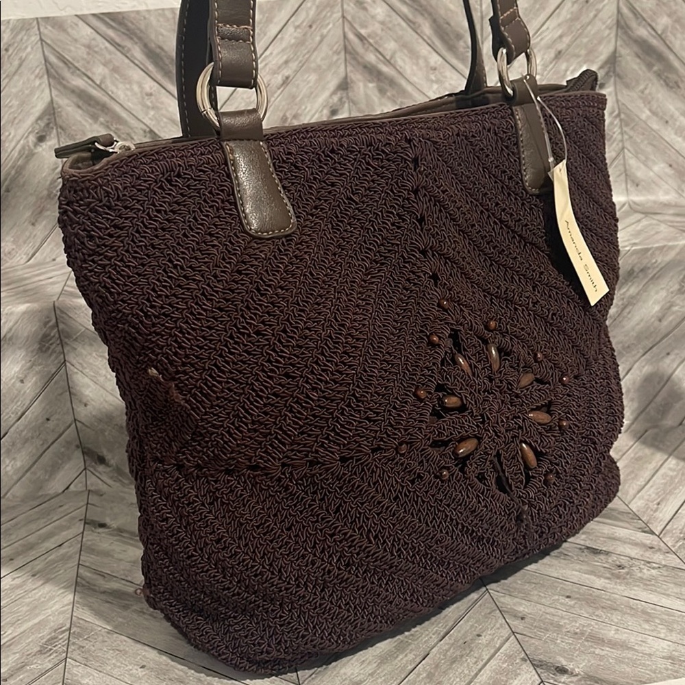 Amanda Smith Brown Woven Tote Bag - Picture 4 of 10